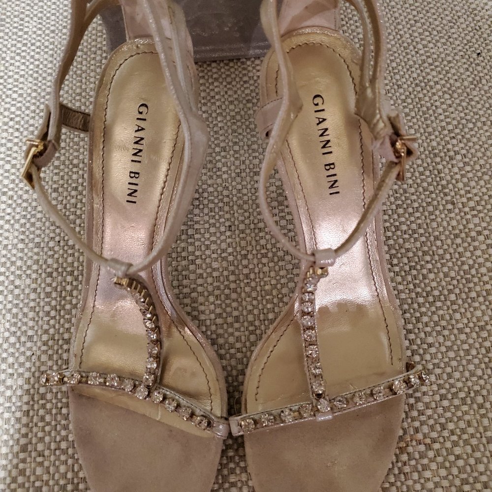 Gianni Bini Strappy Rhinestone Heels Size 8.5
